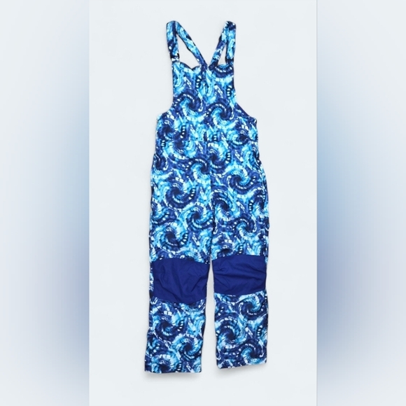 Lands End Blue Tie Dye Ski Suit Snow Bibs Youth Size XXL 18-20 NWOT - Picture 1 of 10